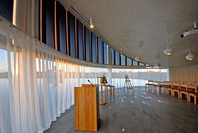 Curtain Systems, SG 5600, Customer Fabrics, Bunurong Memorial Park – The Sanctuary, Bangholme, Australia, Wave