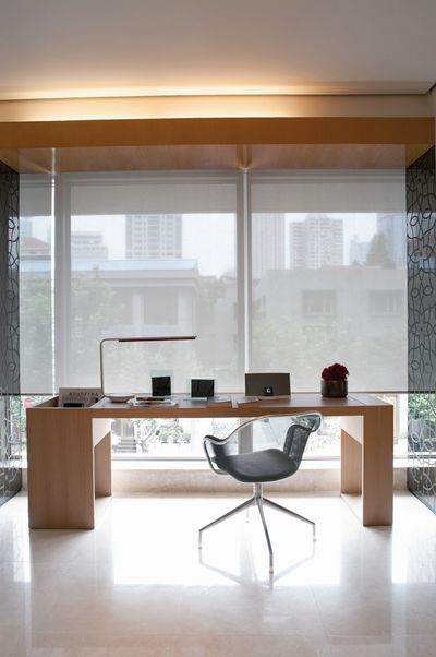 Roller Blind Systems, Customer Fabrics, Room shot "Residence 8", Shanghai, China