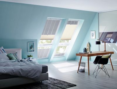 Pleated Blind Systems, SG 8500, Oscura Luna, Col 10164, Chintz Topar® Plus, Col 10056, DB10, DB20