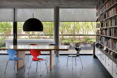 Roller Blind Systems, SG 4930, Multiscreen 1-10%, Room shot "Bateman's Row Penthouse Apartment", London, United Kingdom